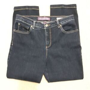 Gloria Vanderbilt Womens Sz 8 Denim Blue Jeans Amanda Hemmed to 25" Dark Wash